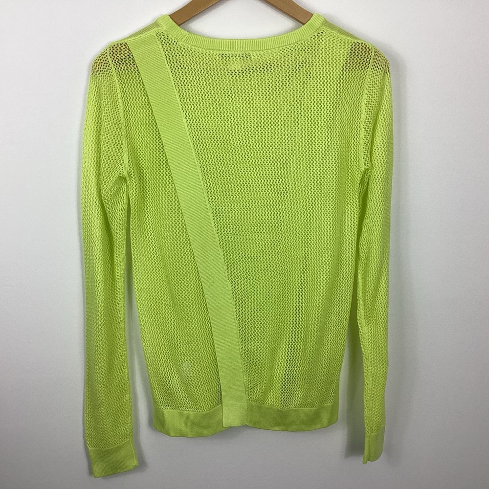 Cabi Split Back Pullover Lemon Lime Sweater Size … - image 3
